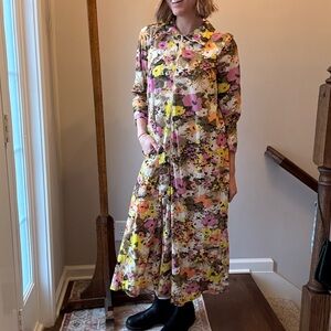 Floral Long Sleeve Maxi Dress